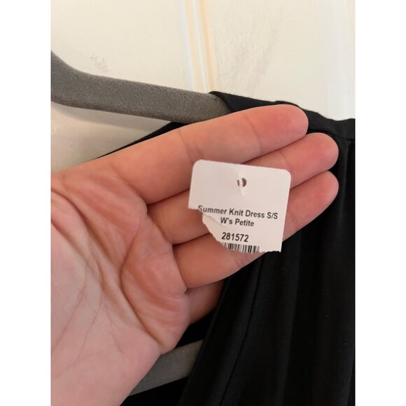 LL Bean Women's Black Summer Knit Dress Size Medium Petite NWT‎ - Picture 4 of 6